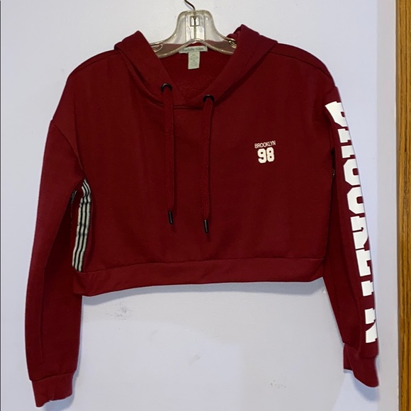Gorgeous Burgundy crop top with Brooklyn NY